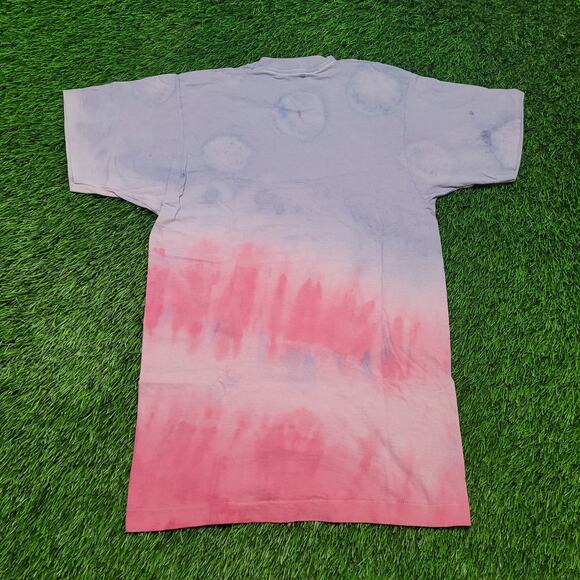 VTG 80s Single Stitch T-Shirt Mens XS Ombre Tie Dye Blank USA Made - Picture 4 of 5